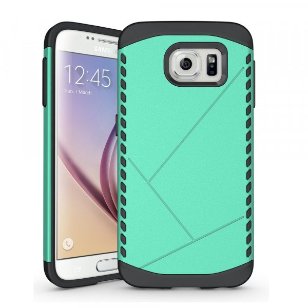 Wholesale Samsung Galaxy S6 Shield Hybrid Case (Green)